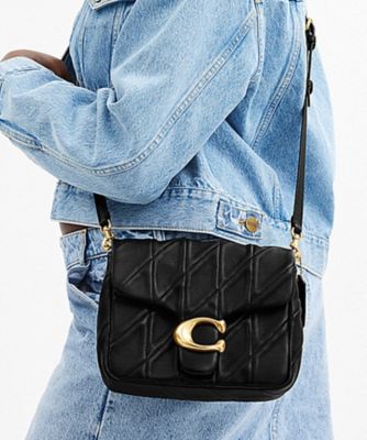 COACH/コーチ タイムズ スクエア タビー ショルダー バッグ・キルティング BLACK 旅行用かばん・バッグ【三越伊勢丹/公式】