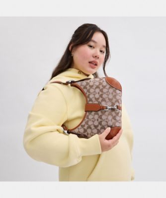 ハンプトンズ ホーボー バッグ・クリスタル シグネチャー ジャカード 