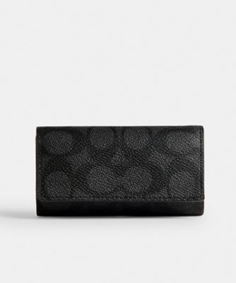 COACH/コーチ 6 リング キー ケース・シグネチャー キャンバス BLACK ハンドバッグ・財布【三越伊勢丹/公式】