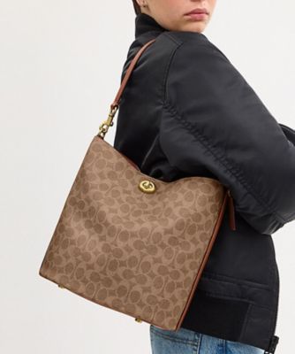 COACH/コーチ ウィロウ ソフト バケット バッグ・シグネチャー キャンバス BEIGE 旅行用かばん・バッグ【三越伊勢丹/公式】