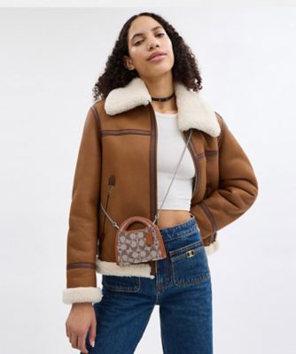 トップ ハンドル カード ケース・クリスタル シグネチャー ジャカード  