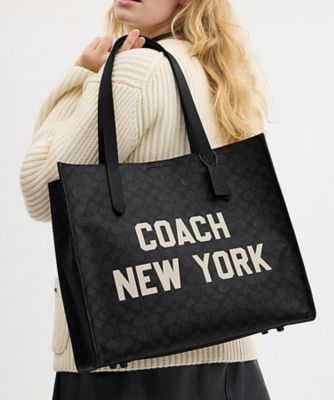 COACH/コーチ リレー トート バッグ・シグネチャー キャンバス・コーチ グラフィック BLACK 旅行用かばん・バッグ【三越伊勢丹/公式】
