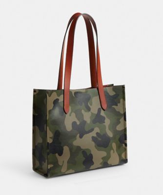 リレー トート バッグ 34・カモ プリント アンド コーチ  