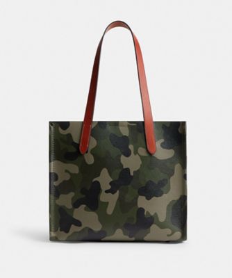 リレー トート バッグ 34・カモ プリント アンド コーチ  
