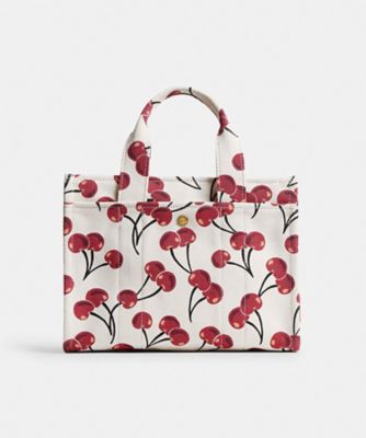 COACH 新作 カーゴ トート バッグ 26 チェリー プリント COACH】コーチ 