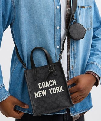 COACH/コーチ リレー トート バッグ 17・シグネチャー キャンバス・コーチ グラフィック BLACK 旅行用かばん・バッグ【三越伊勢丹/公式】