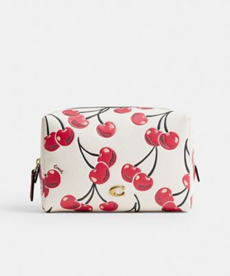 エッセンシャル コスメティック ポーチ・チェリー プリント | COACH 