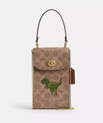 ターンロック フォーン クロスボディ・シグネチャー キャンバス  