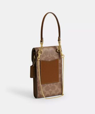 ターンロック フォーン クロスボディ・シグネチャー キャンバス  