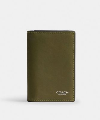 COACH/コーチ バイフォールド カード ケース GREEN 名刺入れ【三越伊勢丹/公式】
