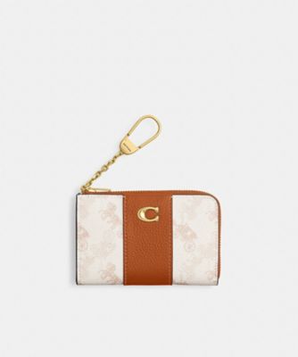 COACH/コーチ エッセンシャル Lジップ キー ケース・ホース アンド キャリッジ プリント WHITE 名刺入れ【三越伊勢丹/公式】