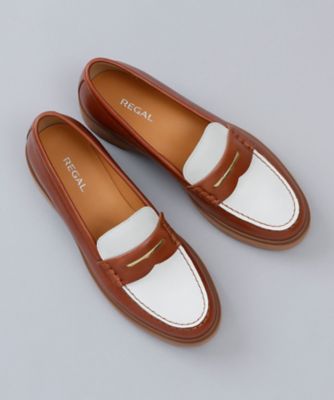 ＜REGAL (Women/Men)＞ＲＥＧＡＬ　Ｆ７９Ｒ　ローファー　ブラウンアイボリー　カジュアルシューズ