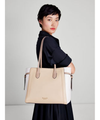 新品ケイトスペード/ノット カラーブロック ぺブル レザー