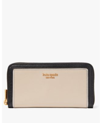 新品 ケイトスペード kate spade 長財布 カラーブロック ジップ アラウンド コンチネンタル ウォレット カフェモカマルチ