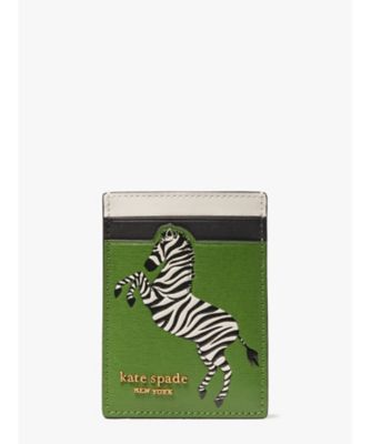 ＜KATE SPADE NEW YORK (Women)＞ジギー　ゼブラ　エンベリッシュド　カードホルダー