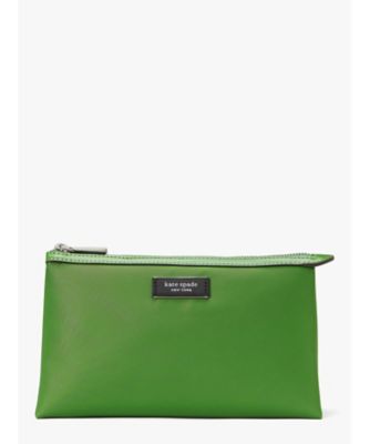 ＜三越伊勢丹/公式＞ KATE SPADE NEW YORK (Women)/ケイト・スペード ニューヨーク サム アイコン KSNYL ナイロン コスメティック ケース GREEN 洗面化粧ポーチ【三越伊勢丹/公式】