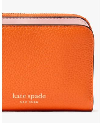 kate spade 長財布 オレンジ ハート型ロック ファスナー付き