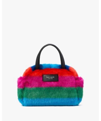 ＜KATE SPADE NEW YORK (Women)＞パフド　ストライプ　フォー　ファー　サッチェル