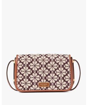 ＜KATE SPADE NEW YORK (Women)＞リヴ　スペード　フラワー　ジャカード　スモール　フラップ　クロスボディ