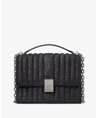 ＜KATE SPADE NEW YORK (Women)＞デコ　キルテッド　グリッター　スエード　チェーン　ショルダー　バッグ