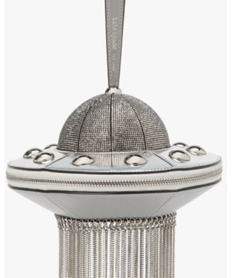 スペースド　アウト　エンベリッシュド　メタリック　３Ｄ　ＵＦＯ　トップ　ハンドル　バッグ