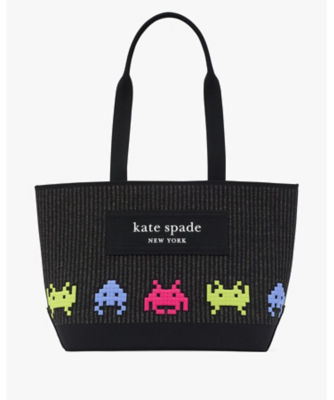 ＜KATE SPADE NEW YORK (Women)＞スペース　インベーダー　×　ケイト・スペード　ニューヨーク　ニット　ジャカード　トート