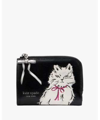 【美品】kate spade New York ミャオ スモール ウォレット kate spade new yorkミャオ スモール ウォレット 財布 ねこ