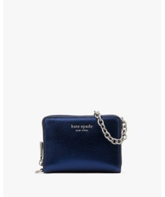 ＜KATE SPADE NEW YORK (Women)＞ナターシャ　メタリック　ペブルド　レザー　チェーン　コンパクト　リスレット