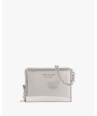 ＜KATE SPADE NEW YORK (Women)＞ナターシャ　メタリック　スムース　レザー　チェーン　コンパクト　リスレット