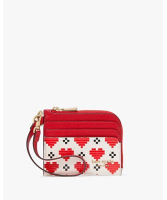 ＜KATE SPADE NEW YORK (Women)＞デヴィン　ピクセル　ハート　コイン　カード　ケース　リスレット