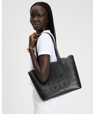 kate spade / スペードフラワーパーフォレーテッドラージ トート ドゥー イット オール スペード フラワー パーフォレーテッド