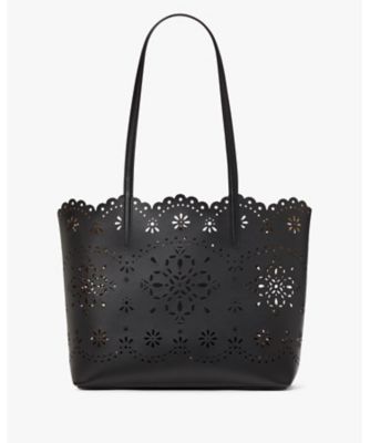 kate spade / スペードフラワーパーフォレーテッドラージ トート ドゥー イット オール スペード フラワー パーフォレーテッド