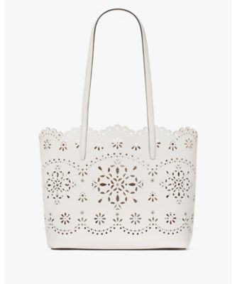 kate spade / スペードフラワーパーフォレーテッドラージ トート ドゥー イット オール スペード フラワー パーフォレーテッド