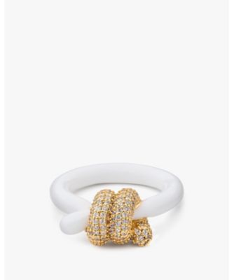 ＜KATE SPADE NEW YORK (Women)＞ロープ　アンド　ノット　パヴェ　リング