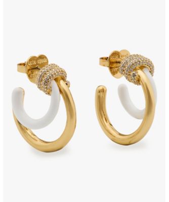 ＜KATE SPADE NEW YORK (Women)＞ロープ　アンド　ノット　レイヤード　フープ