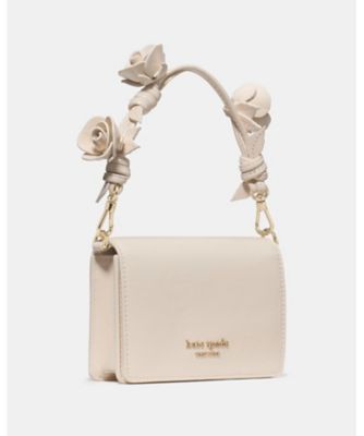 ナターシャ クリンクル パテントレザー ミニ バッグ ウィズ ローズ