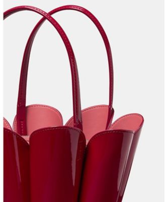 kate spade バラ型赤パーティーバッグ セール】ノヴァ ブレイデッド ハンドル スモール クレセント クロス