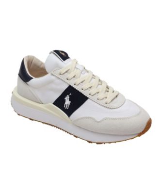 ＜POLO RALPH LAUREN WOMENS (Women)＞ＰＯＬＯ　ＲＡＬＰＨ　ＬＡＵＲＥＮ　Ｐ１６Ｔ　ＴＲＡＩＮ　８９　トレイン８９　ホワイトスエード　スニーカー