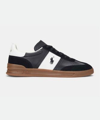 ＜POLO RALPH LAUREN WOMENS (Women)＞ＰＯＬＯ　ＲＡＬＰＨ　ＬＡＵＲＥＮ　Ｐ４９Ｖ　ヘリテージ　エラ　ブラックスエード　スニーカー