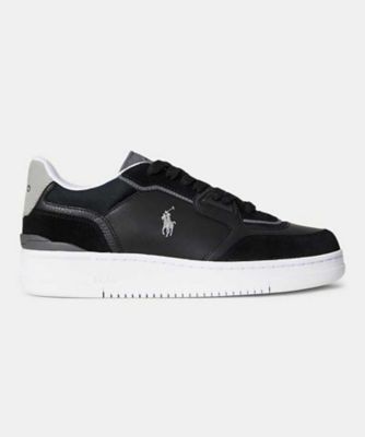 ＜POLO RALPH LAUREN WOMENS (Women)＞ＰＯＬＯ　ＲＡＬＰＨ　ＬＡＵＲＥＮ　Ｐ６４Ｖ　ＯＰＥＮ　ＭＡＳＴＥＲ　ＰＰ　オープン　マスターズ　ＰＰ　ブラック　スニーカー
