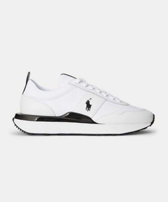 ＜POLO RALPH LAUREN WOMENS (Women)＞ＰＯＬＯ　ＲＡＬＰＨ　ＬＡＵＲＥＮ　Ｐ７６Ｖ　ＴＲＡＩＮ　８９　ＲＩＢ　ホワイト　スニーカー