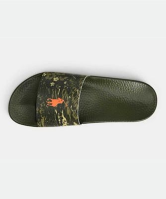 Polo Ralph Lauren サンダル カーキ　24.5 ポロ ラルフローレン P84T POLO SLIDE ポロスライド