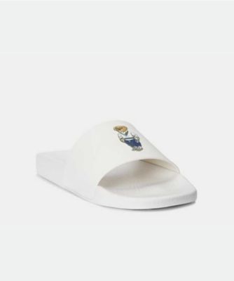 ＰＯＬＯ　ＲＡＬＰＨ　ＬＡＵＲＥＮ　Ｐ８５Ａ　ＰＯＬＯ　ＳＬＩＤＥ　ＢＥＡＲ　ポロスライドベア　ホワイト　サンダル