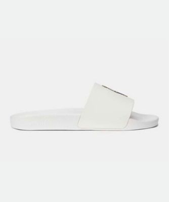 POLO RALPH LAUREN WOMENS (Women)/ポロ ラルフ ローレン POLO RALPH LAUREN P85T POLO SLIDE BEAR ポロスライドベア ホワイト サンダル