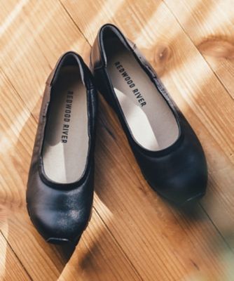 ＜REDWOOD RIVER (Women/Men)＞レッドウッドリバー　Ｒ０１Ａ　パンプス　ブラック　フラットシューズ