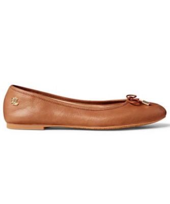 ＜LAUREN RALPH LAUREN (Women)＞ＬＡＵＲＥＮ　ＲＡＬＰＨ　ＬＡＵＲＥＮ　Ｒ０１Ｈ　Ｊａｙｎａ　フラットバレエ　タン　フラットシューズ