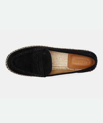 ＬＡＵＲＥＮ　ＲＡＬＰＨ　ＬＡＵＲＥＮ　Ｒ０４Ｈ　Ｌｕｉｚｅ　スエード　ローファー　エスパドリーユ　ブラックスエード　フラットシューズ