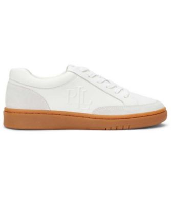 ＜LAUREN RALPH LAUREN (Women)＞ＬＡＵＲＥＮ　ＲＡＬＰＨ　ＬＡＵＲＥＮ　Ｒ０５Ｈ　Ｈａｉｌｅｙ　レザースニーカー　ホワイト　スニーカー