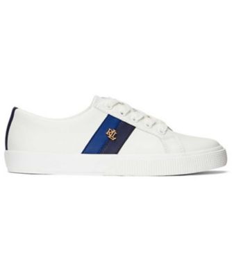 ＜LAUREN RALPH LAUREN (Women)＞ＬＡＵＲＥＮ　ＲＡＬＰＨ　ＬＡＵＲＥＮ　Ｒ９１Ｇ　Ｊａｎｓｏｎ　ＩＩ　レザースニーカー　ホワイトネイビー　スニーカー