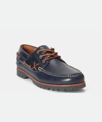 ＰＯＬＯ　ＲＡＬＰＨ　ＬＡＵＲＥＮ　ＲＥ６２　レンジャー　レザー　ボート　シューズ　ネイビー　スニーカー